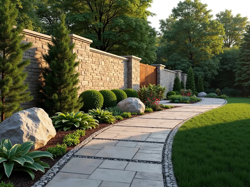 integrating hardscape elements into boundary landscaping
