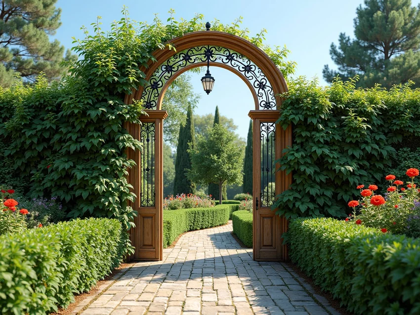 creative boundary landscaping using decorative fences