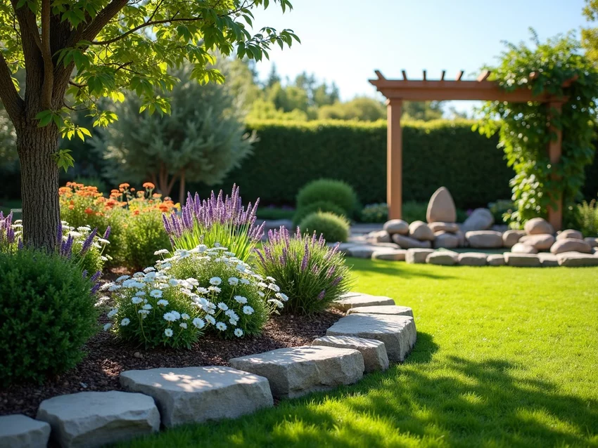 how to create a natural boundary with landscaping